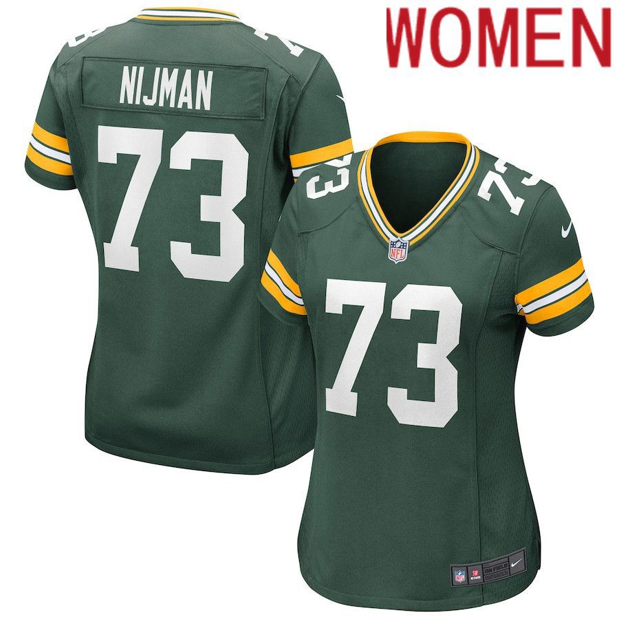 Women Green Bay Packers #73 Yosh Nijman Nike Green Game NFL Jersey->women nfl jersey->Women Jersey